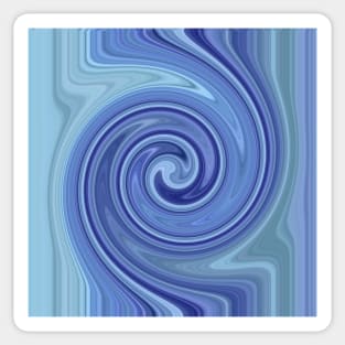 Shades of Blue Swirls Sticker